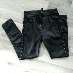 Pleather star stud  pants